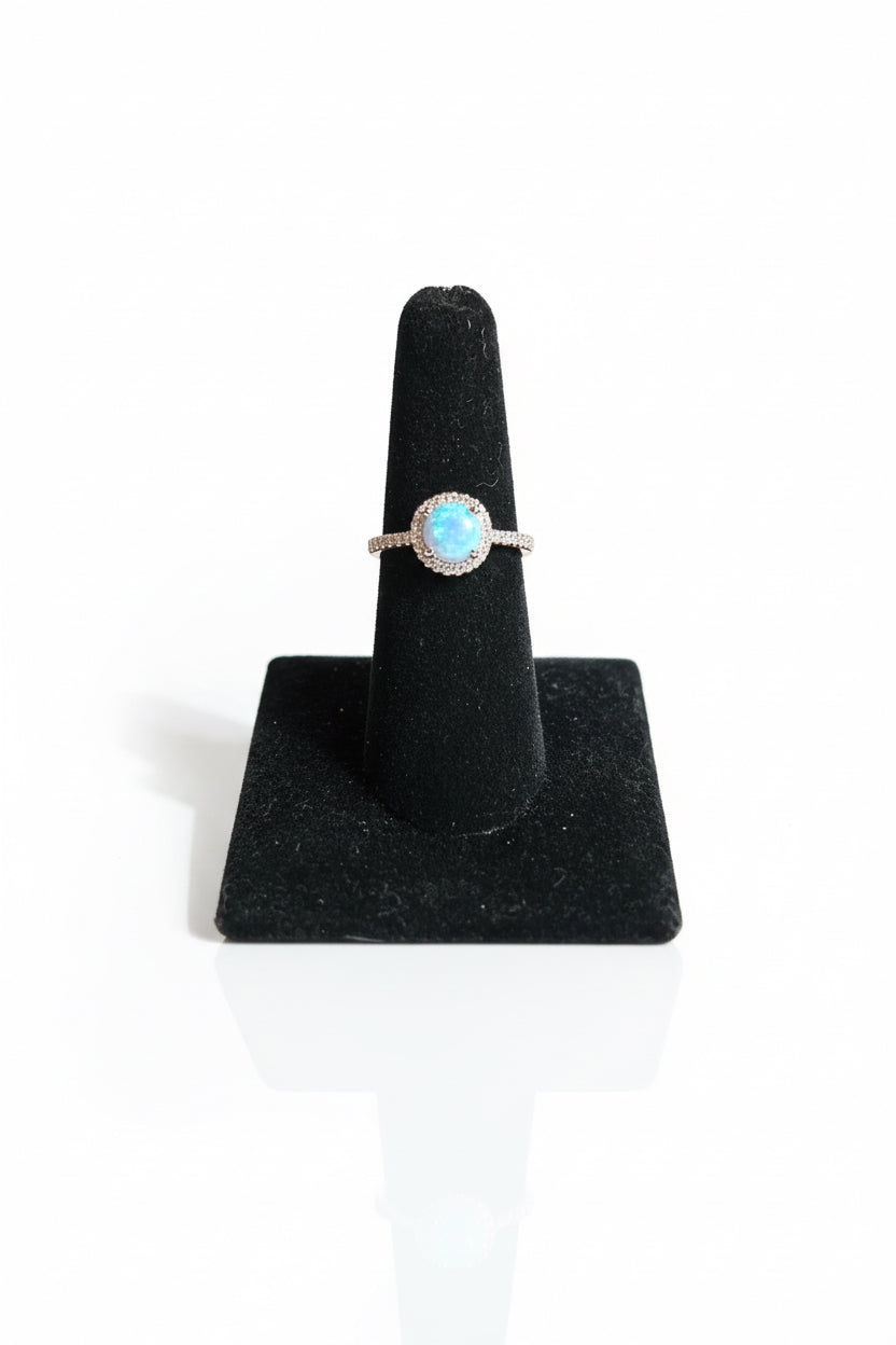 Opal Halo Ring