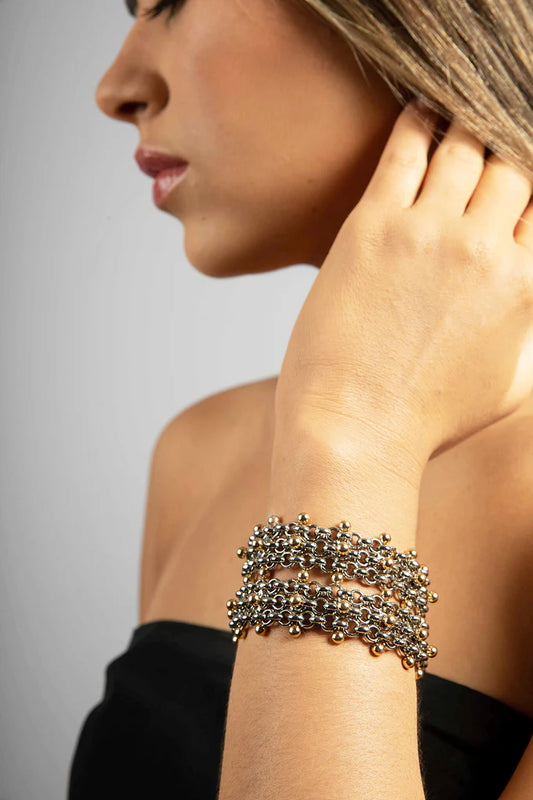 Two Tone Liquid Metal Bracelet