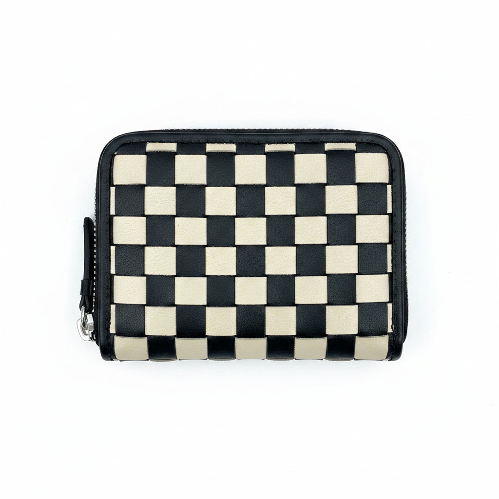 Checkboard Zip Around Wallet