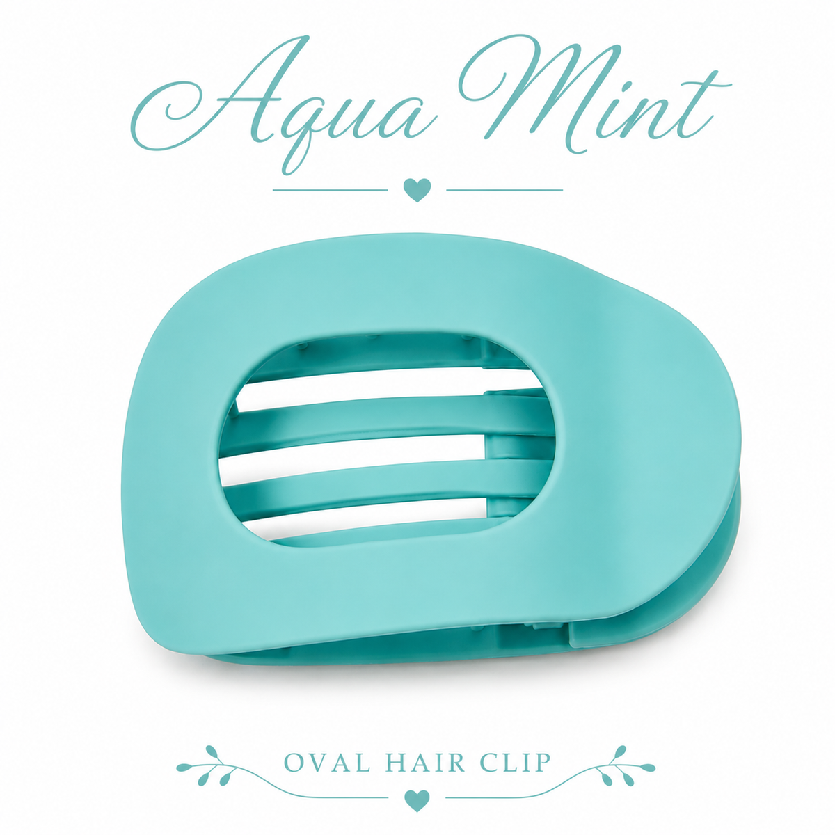 Matte Oval Shape Flat Hair Claw
