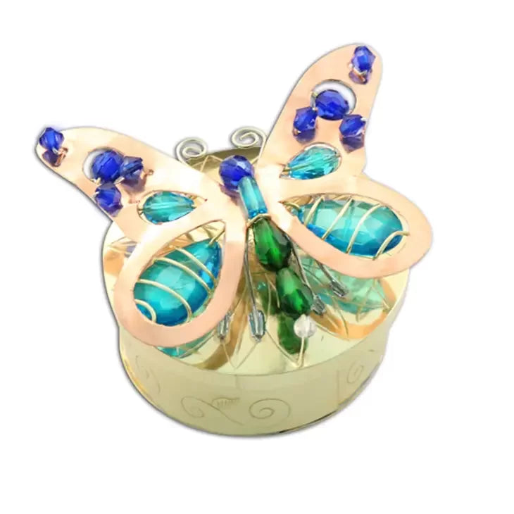 Blue Moon Butterfly Trinket Box