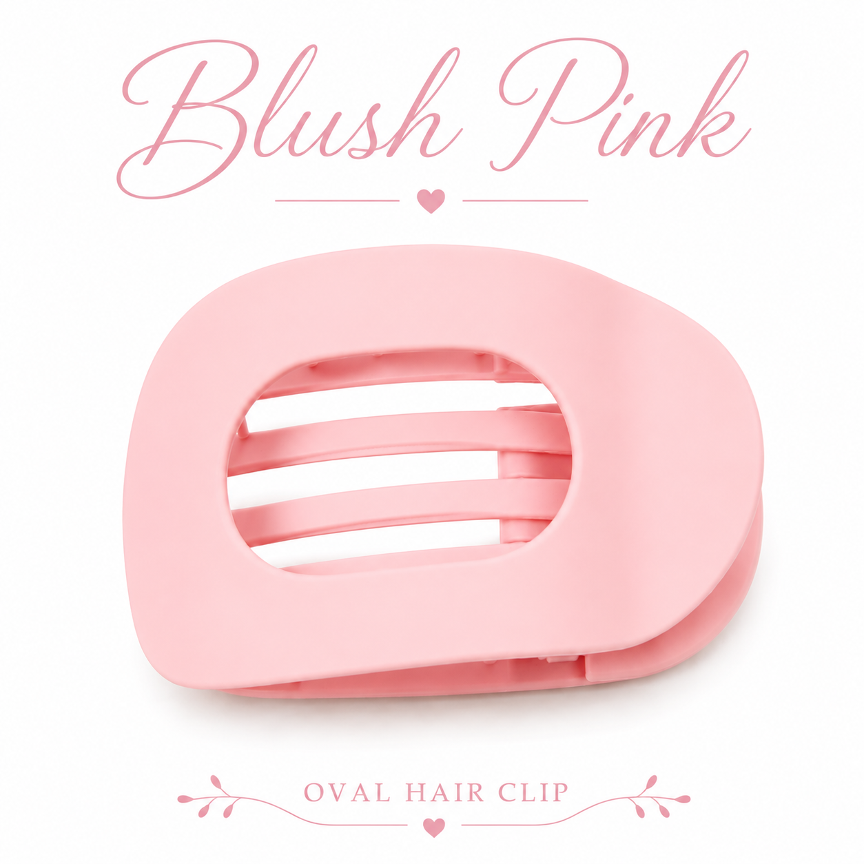 Matte Oval Shape Flat Hair Claw