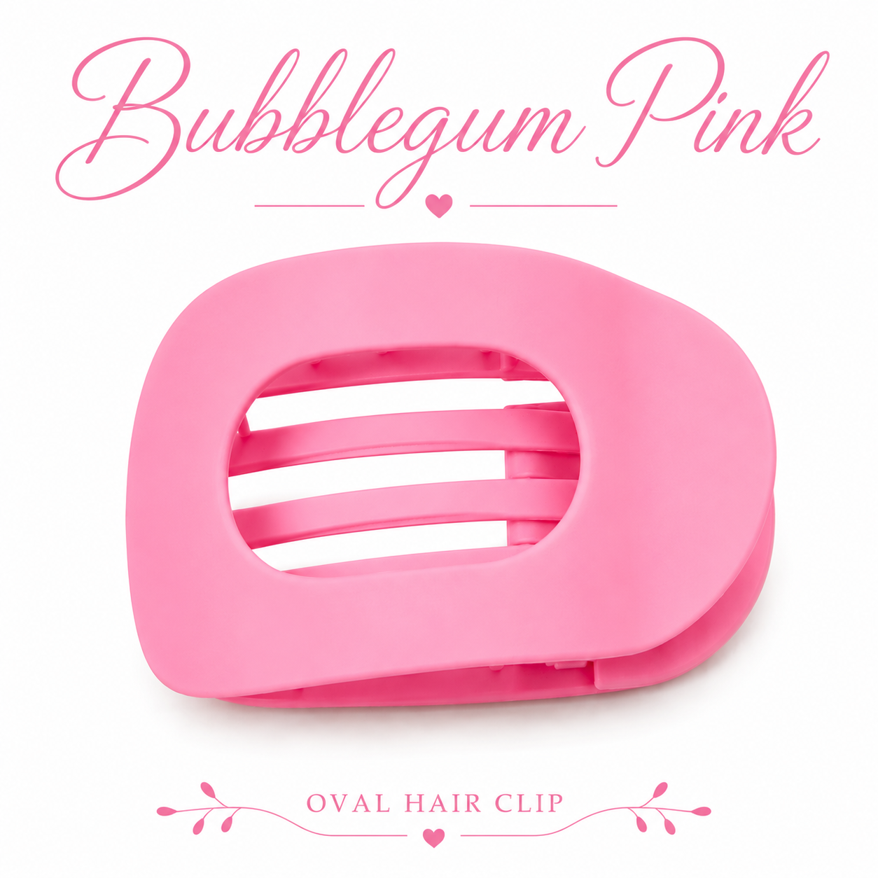 Matte Oval Shape Flat Hair Claw