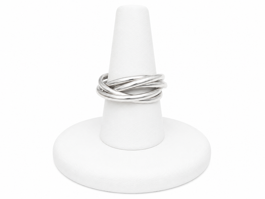 Sterling Silver Multi-Band Crossover Ring