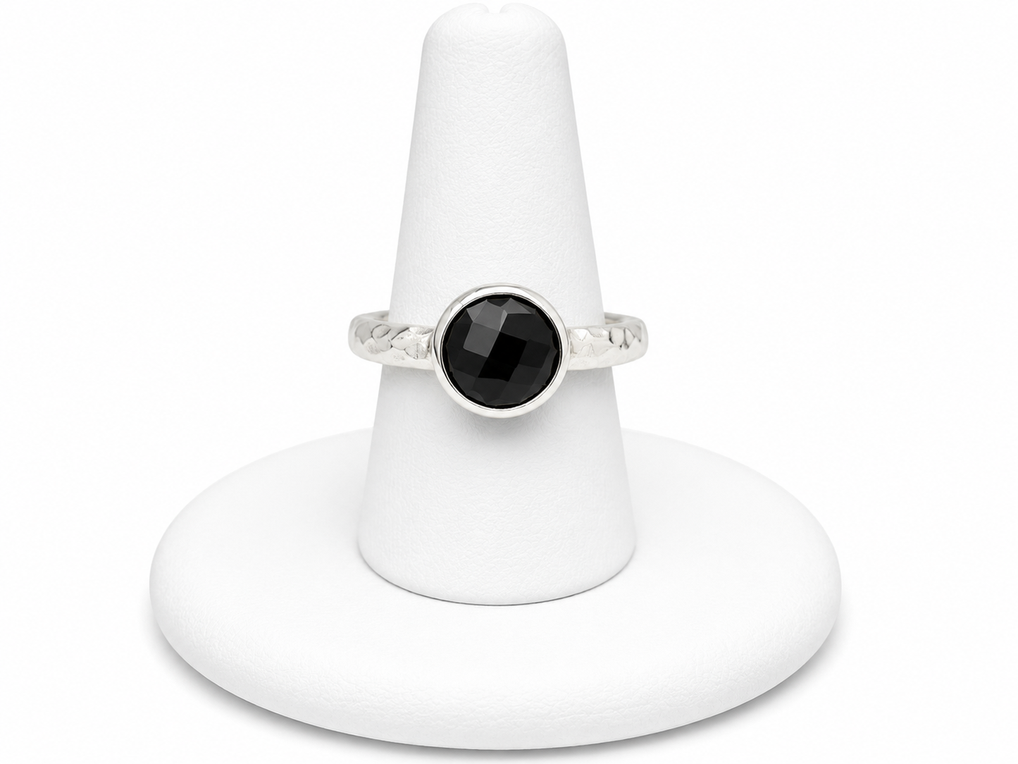 Sterling Silver Black Onyx Bezel Ring