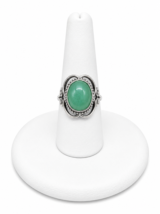 Sterling Silver Jadeite Ring