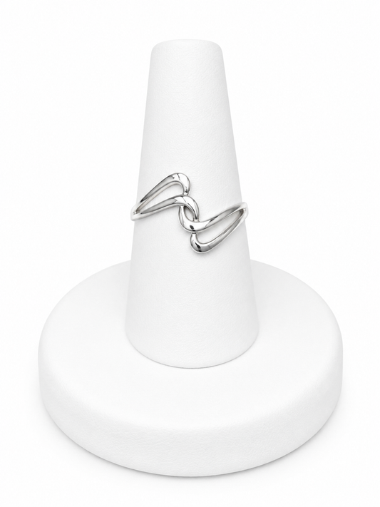 Sterling Silver Contemporary Wave Ring