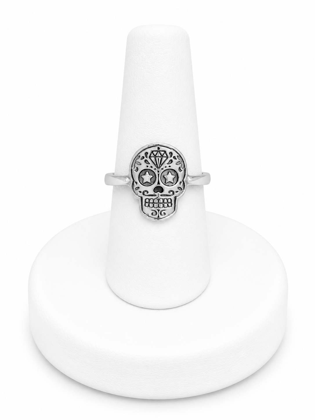 Sterling Silver Sugar Skull Ring