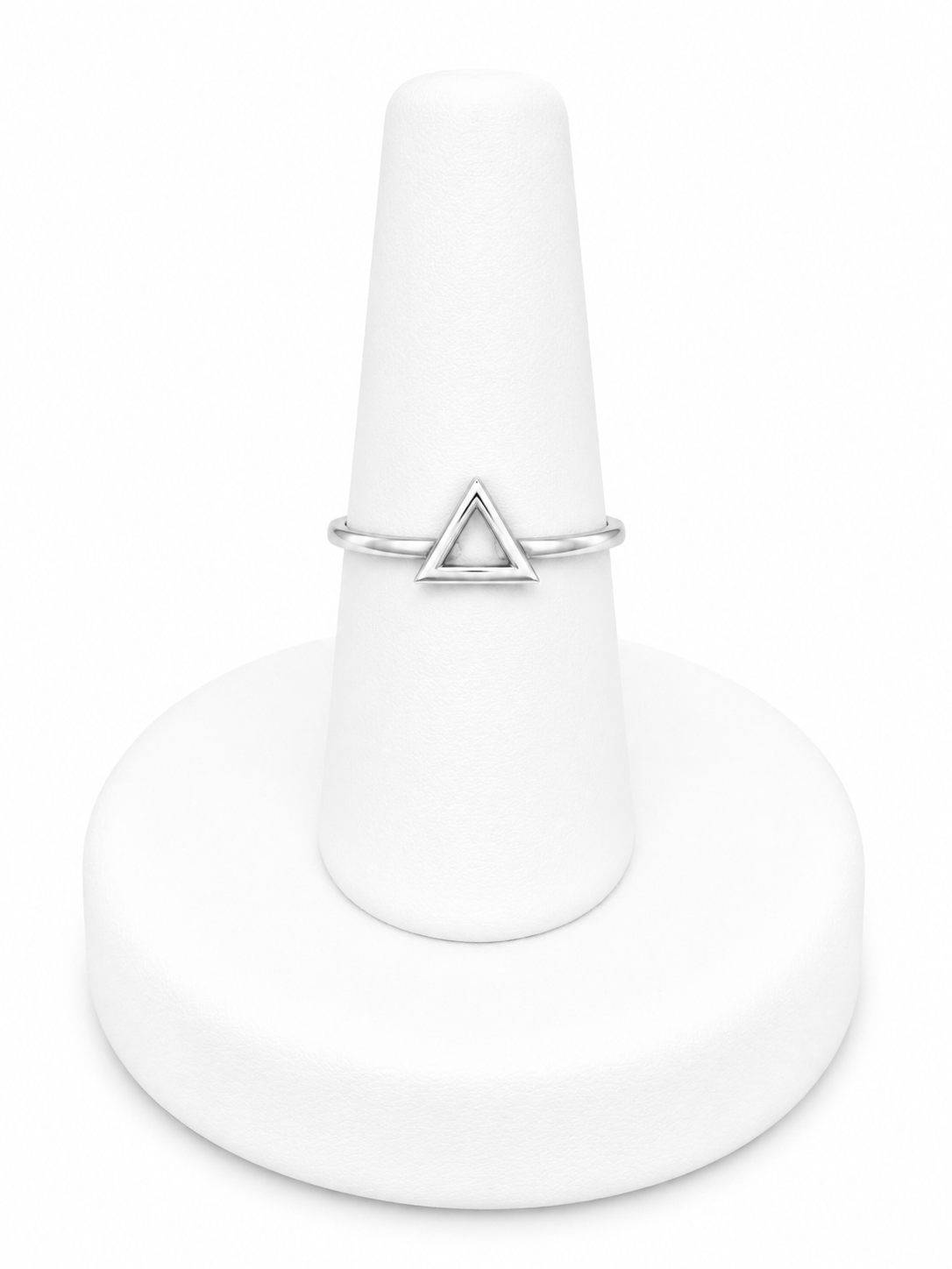 Sterling Silver Geometric Triangle Ring
