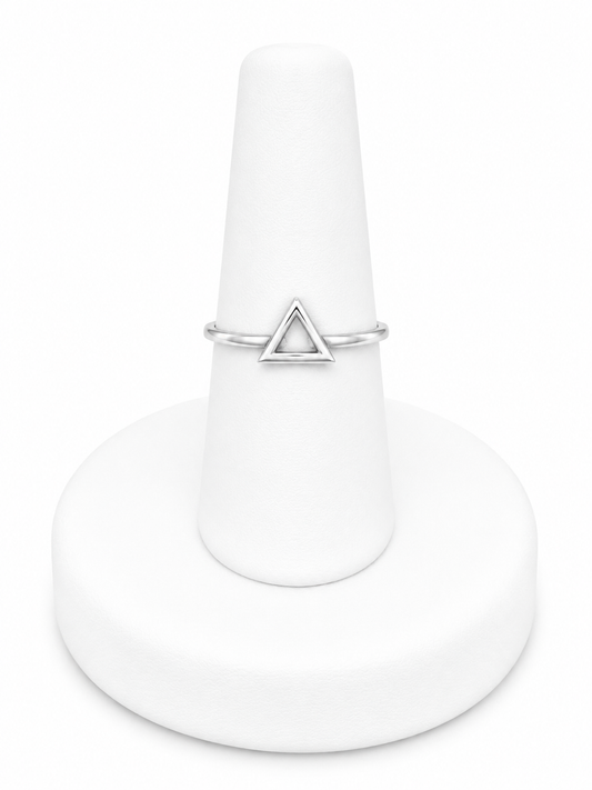 Sterling Silver Geometric Triangle Ring