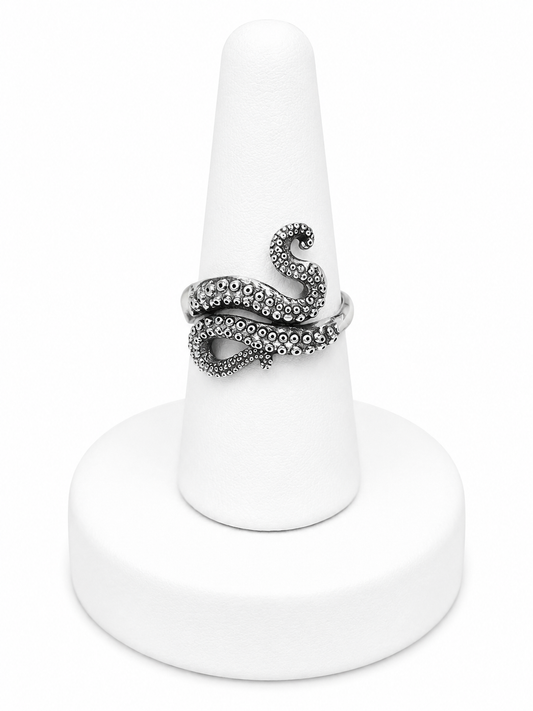 Sterling Silver Octopus Tentacle Ring