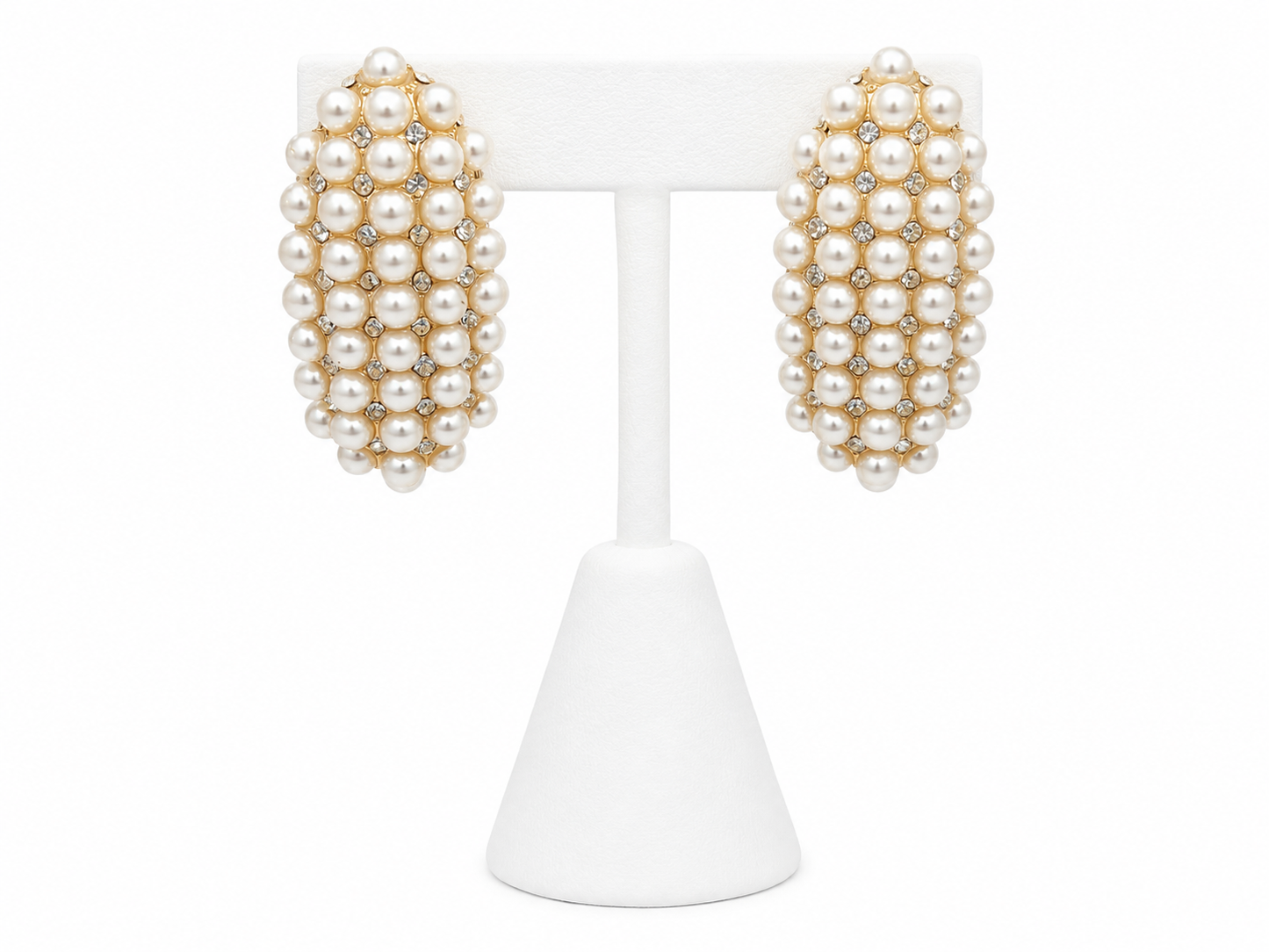 Vintage-Inspired Faux Pearl Statement Earrings