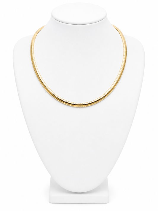 18" Gold-Tone Omega Chain Necklace