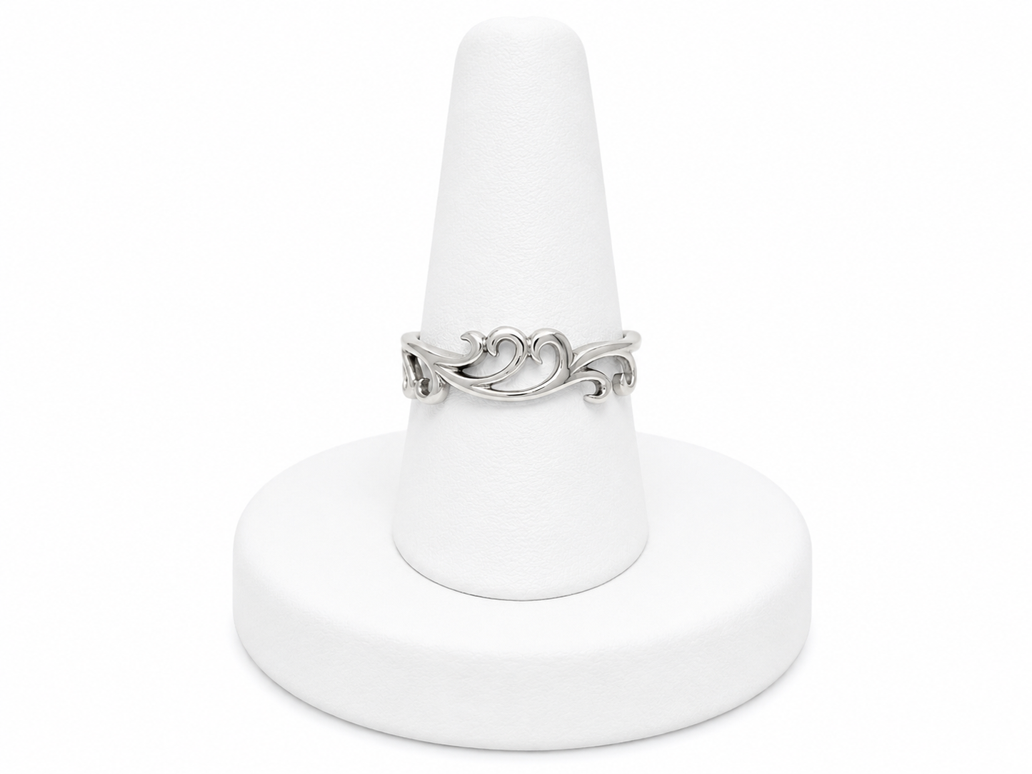 Sterling Silver Floral Scroll Ring