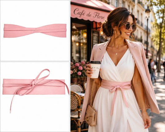 Pink Faux Leather Waist Cincher Belt