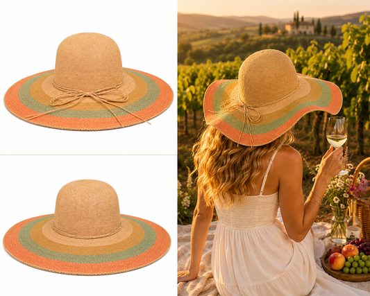 Floppy Wide Brim Straw Woven Sun Hat