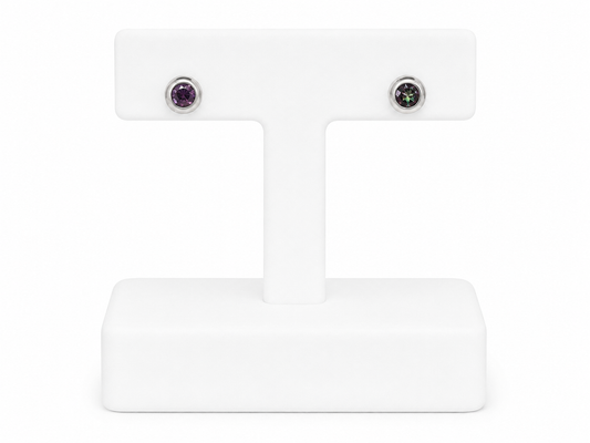 Sterling Silver Mystic Quartz Stud Earrings