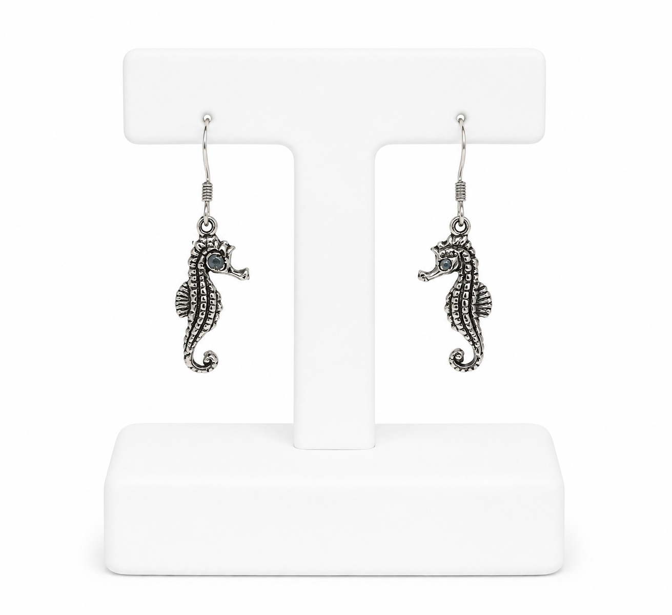 Sterling Silver Seahorse Earrings