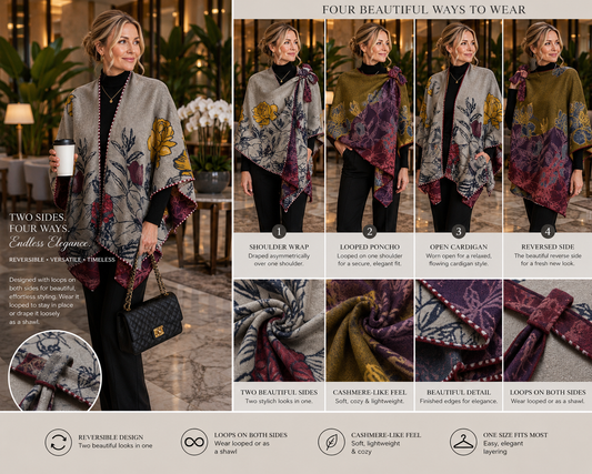 Floral Fields Reversible Loop Wrap