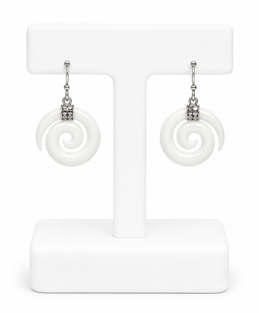 Sterling Silver Spiral Drop Earrings