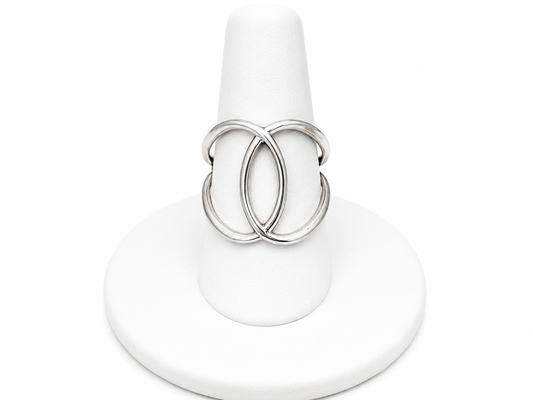 Sterling Silver Interlocking Loop Ring