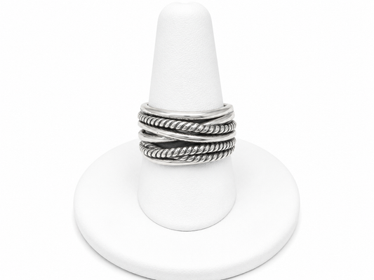 Sterling Silver Multi-Band Twist Ring