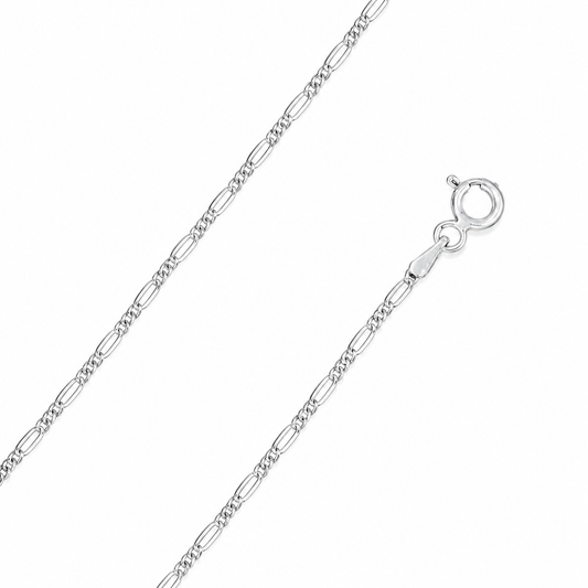 Sterling Silver Figaro Anklet