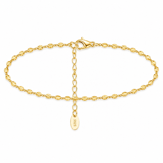 14K Gold-Plated Decorative Chain Anklet