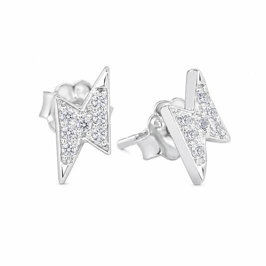 Cubic Zirconia Lightning Rod Earrings