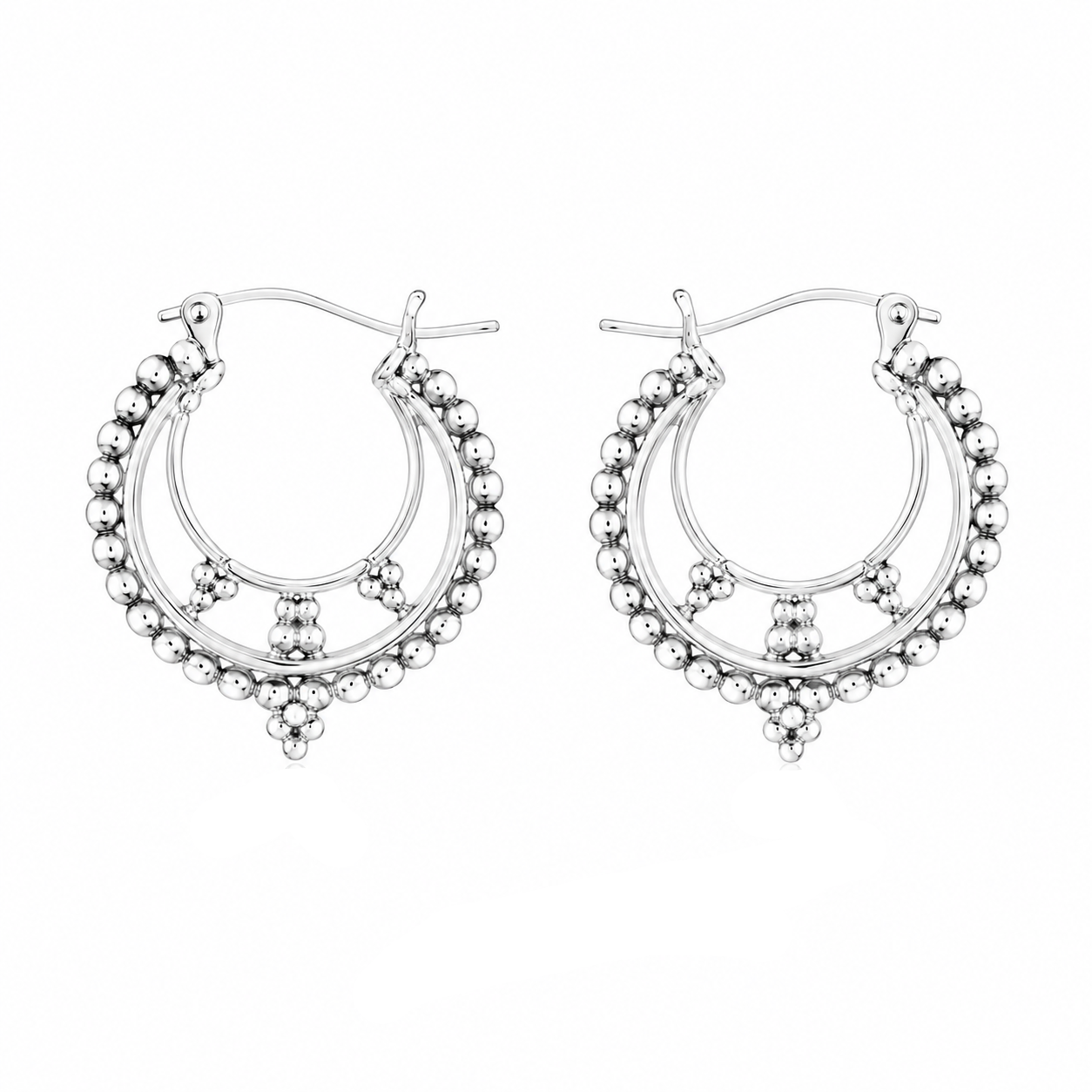 Antique Beaded Layer Circle Earrings