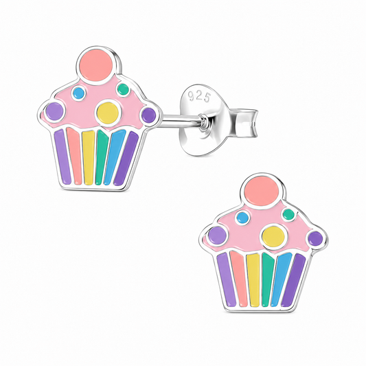 Cupcake Post Earrings