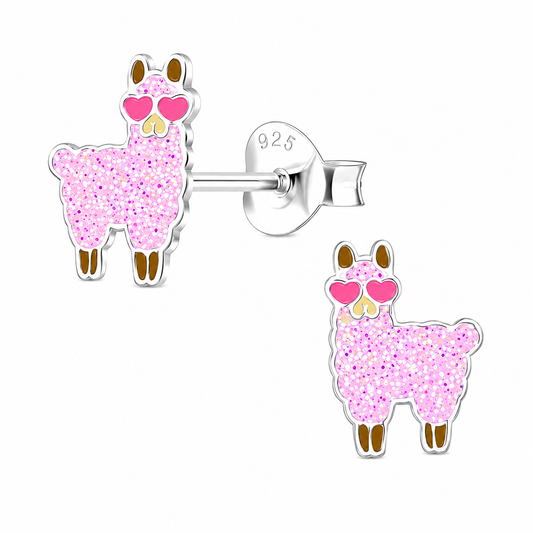 Llama Post Earrings