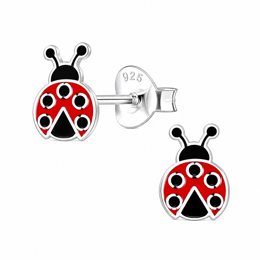 Ladybug Post Earrings