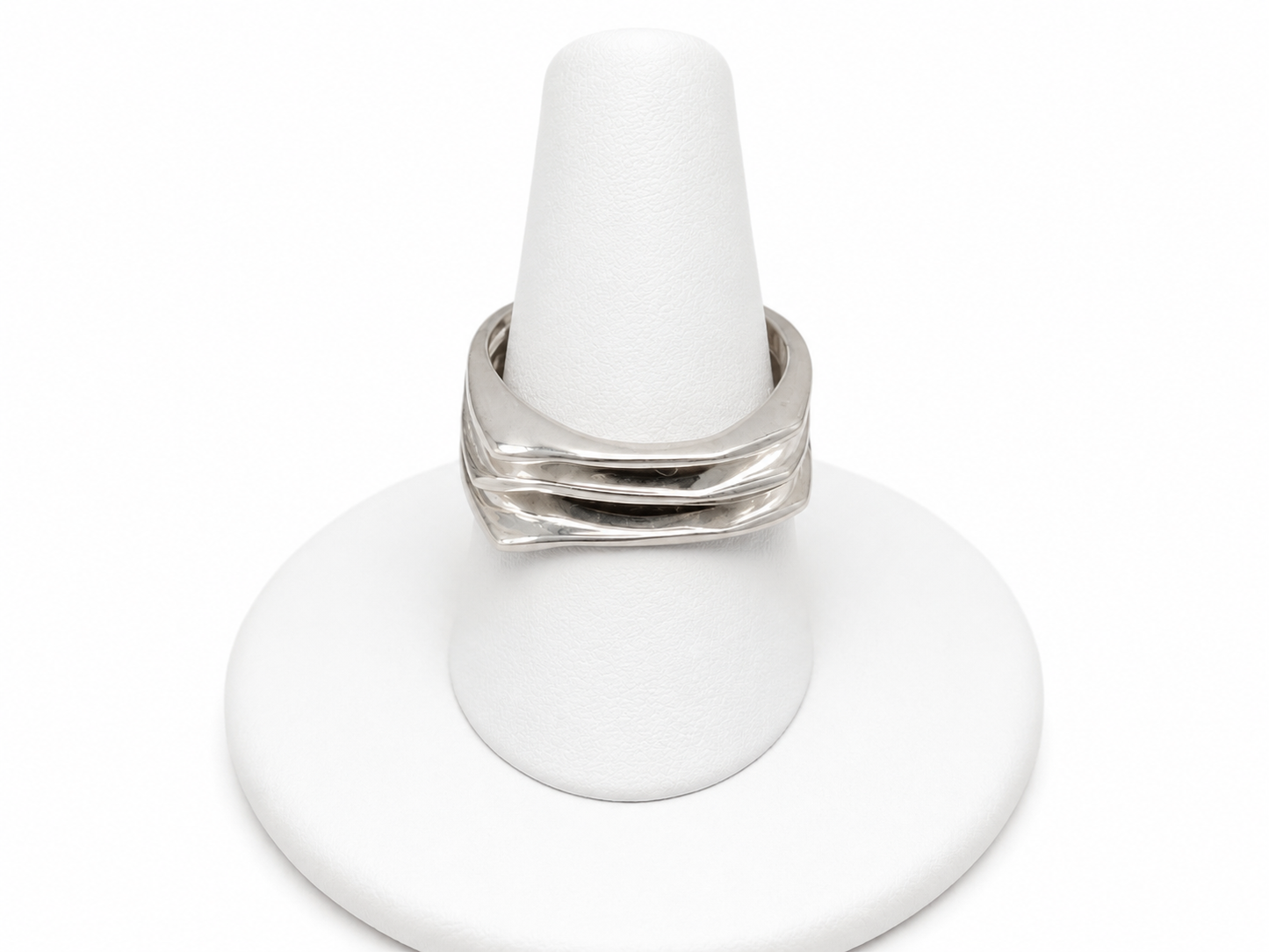 Sterling Silver Layered Wave Ring