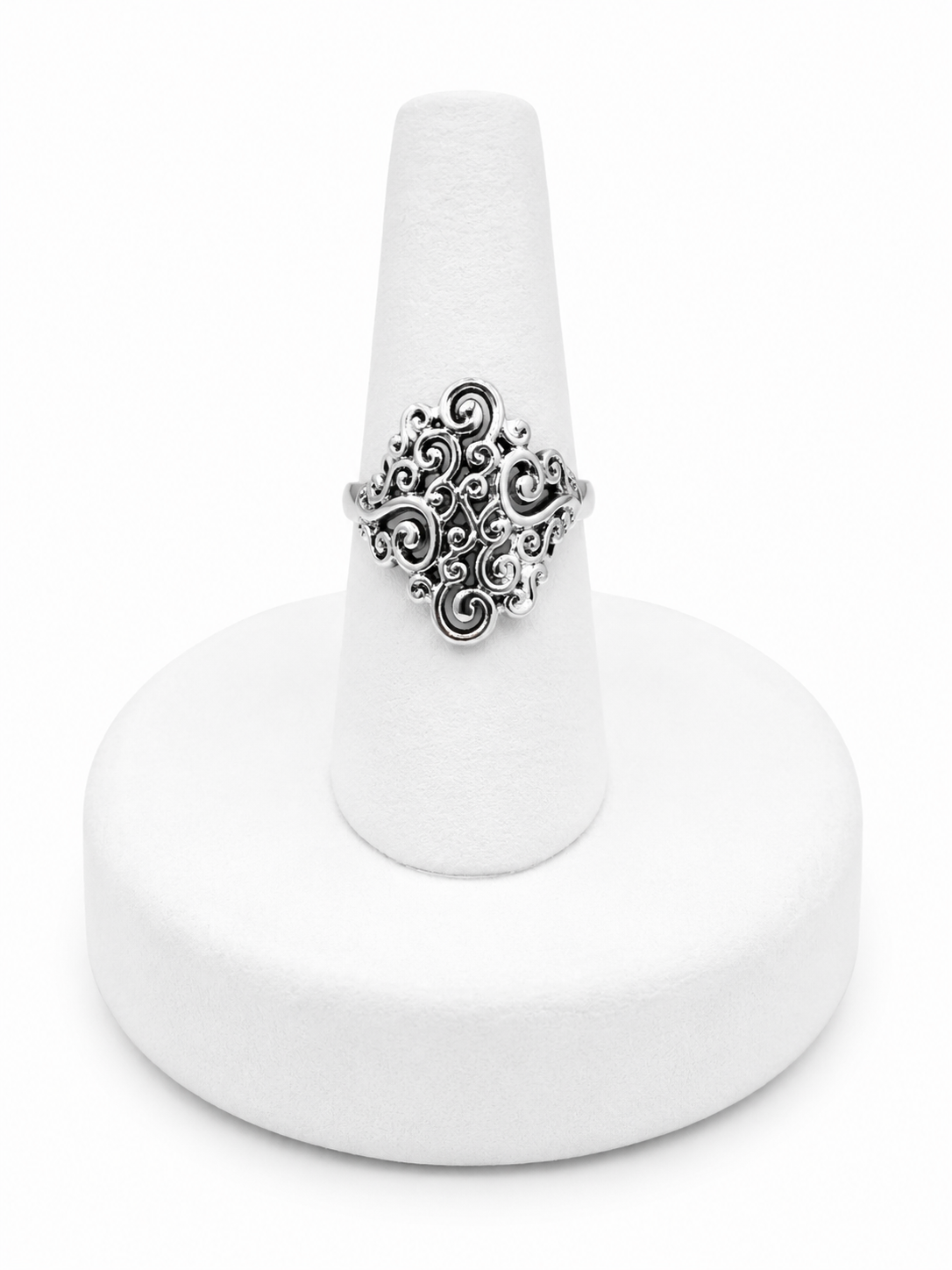 Sterling Silver Filigree Scroll Ring