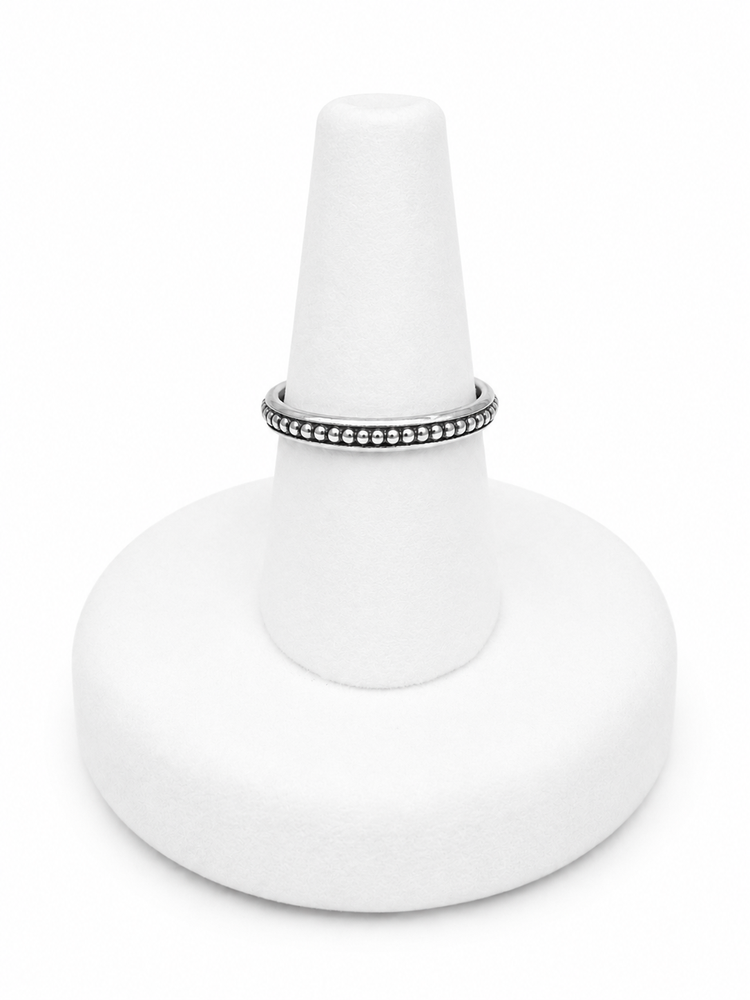 Sterling Silver Beaded Band Ring