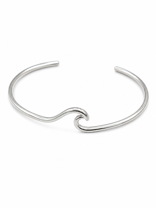 Sterling Silver Ocean Wave Cuff