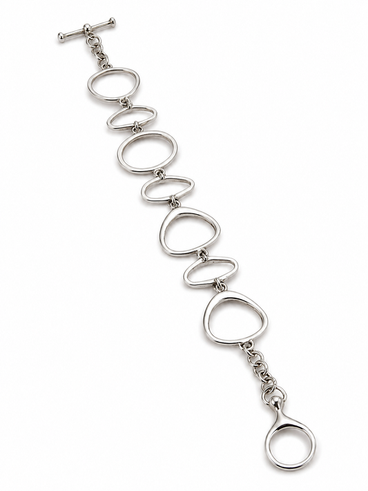 Sterling Silver Open Circle Bracelet