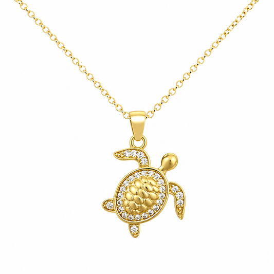 CZ Sea Turtle Necklace