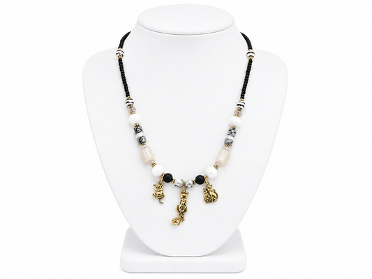 Carol Kent Whimsical Cat Charm Necklace