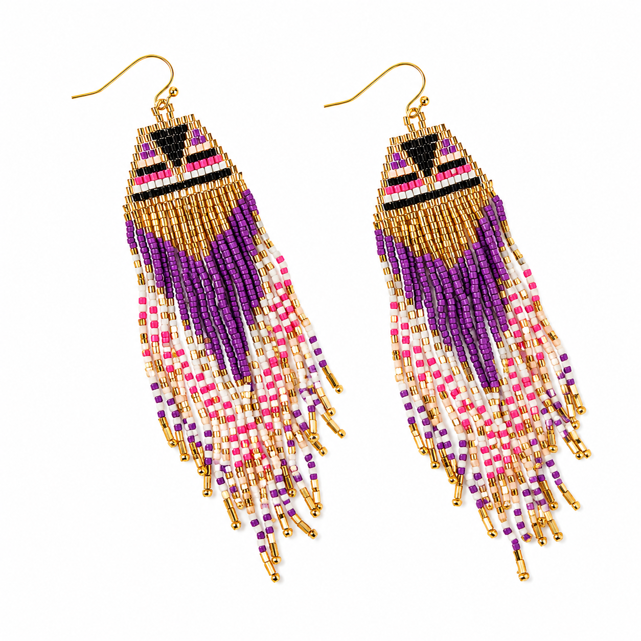 Fiesta Fringe Earrings in Violet Smoke
