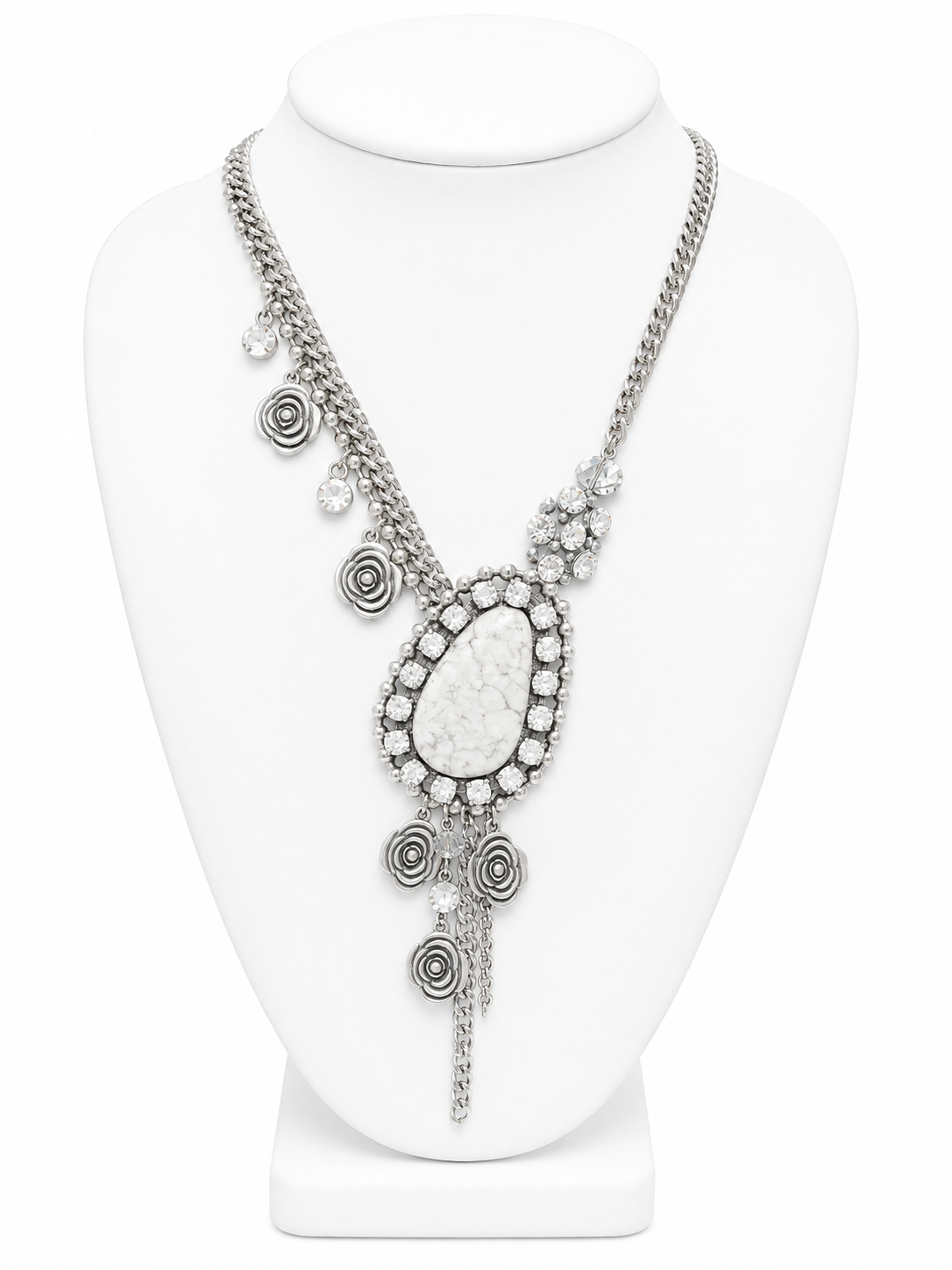 Silver Garden Cascade Necklace