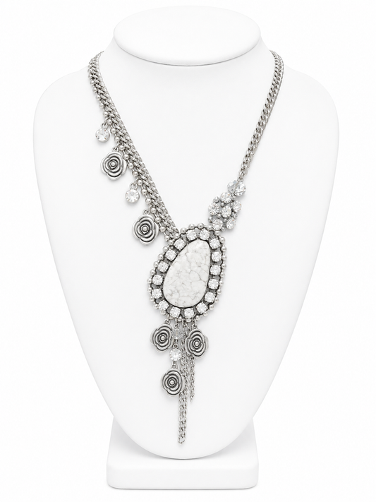 Silver Garden Cascade Necklace
