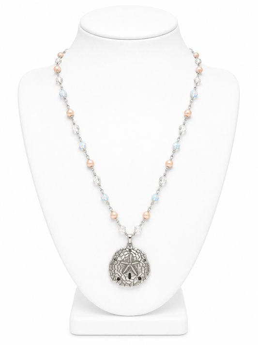 Coastal Sand Dollar Pendant Necklace