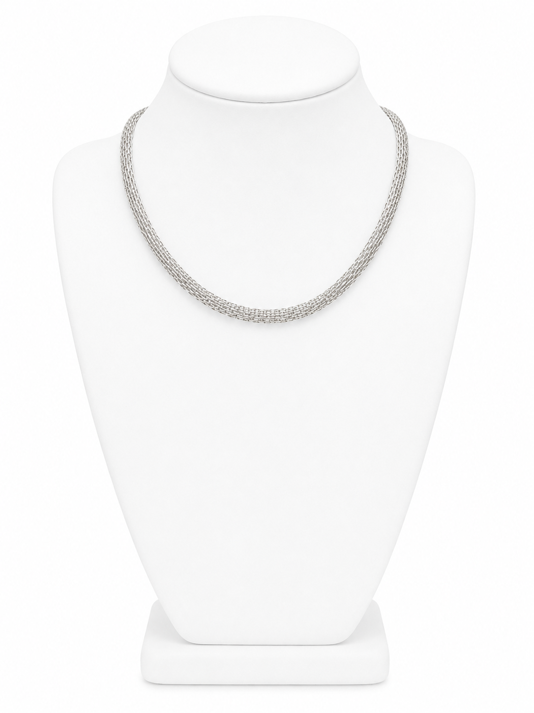 Elegant Woven Mesh Chain Necklace