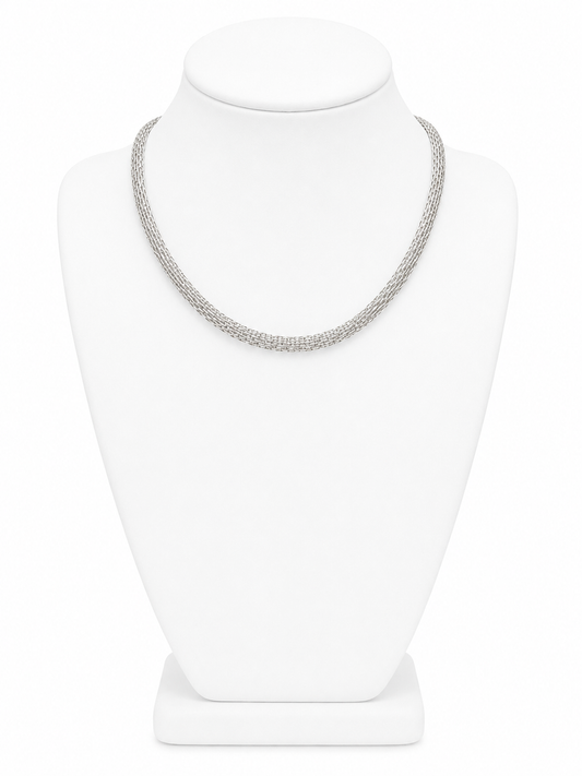 Elegant Woven Mesh Chain Necklace