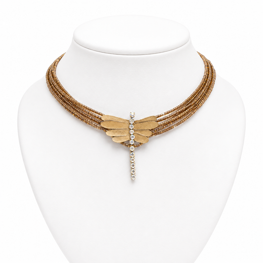 Golden Dragonfly Choker