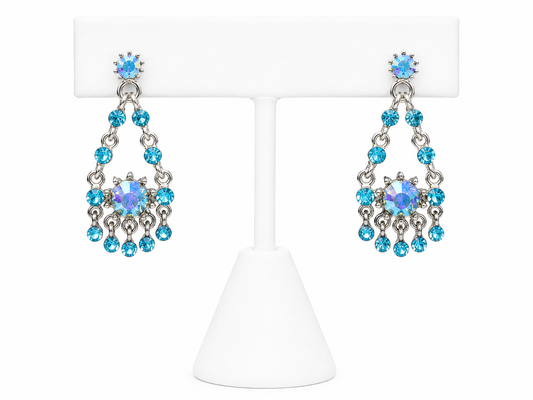 Caribbean Tide Crystal Chandelier Earrings