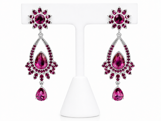 Amethyst Bloom Statement Earrings