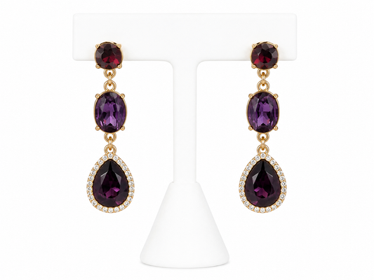 Midnight Plum Elegance Earrings